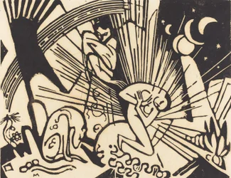 Pojednanie (Versoehnung), 1912 (czarny drzeworyt na japońskim papierze)