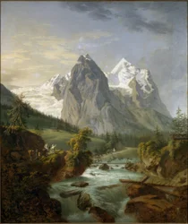 Widok na Wetterhorn z Rosenlaui