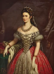 Portret Elżbiety Bawarskiej.