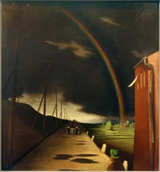 F.Sedlacek, pejzaż z tęczą