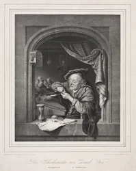 Mistrz pisania starego nauczyciela, 1836.