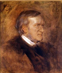 Portret Ryszarda Wagnera (1813 - 1883), niemieckiego kompozytora. Obraz Franza von Lenbacha (1836-1904). Muzeum Wagnera w Bayreuth.