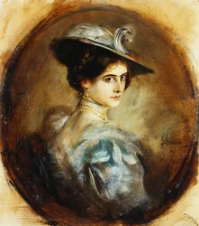 Portret damy, głowa i ramiona