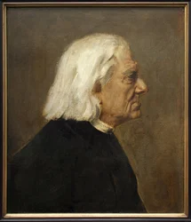 Kompozytor Franciszek Liszt (1811-1886). Obraz Franza von Lenbacha (1836-1904), olej na płótnie