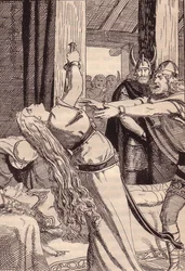 Ilustracja do Eddy: Germańscy bogowie i bohaterowie autorstwa Hansa von Wolzogen
