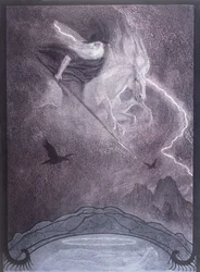 Odyn, ilustracja do „Pierścień Niebelungów” Richarda Wagnera (1813-83), ok. 1914 (kolor lito)