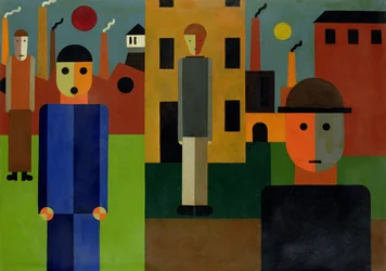 Fabryki, 1926 (olej na karcie)