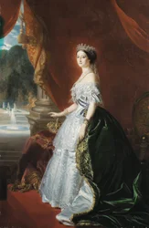 Pełnometrażowy portret cesarzowej Eugenii (olej na płótnie)