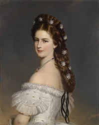Cesarzowa Elżbieta z diamentowymi gwiazdami we włosach, około 1860