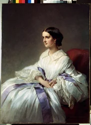 Portret hrabiny Olgi Shuvalova (Portret hrabiny Olgi Shuvalova). Obraz Franza Xaviera Winterhaltera (1805-1873). olej na płótnie
