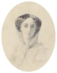 Portret wielkiej księżnej Olgi Nikołajewnej Rosji 1822-1892, królowej Wirtembergii