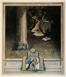 Austria, Wiedeń, Ilustracja Boskiej Komedii Dantego Alighieri (Piekło, Pieśń XVIII) autorstwa Franza von Bayrosa