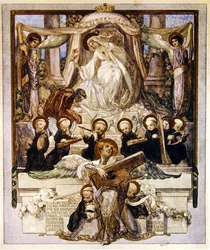 Ilustracja z Boskiej komedii Dantego, Paradiso, Canto XXXIII, 1921 (wc na papierze)