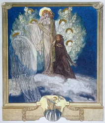 Ilustracja z Boskiej komedii Dantego, Czyściec, pieśń XXX, 1921