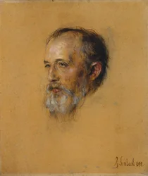 Portret Hermanna Leviego, spojrzenie w lewo. Szkic