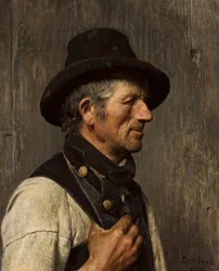 Portret chłopa w kapeluszu - Rybak