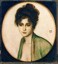 Franz von Stuck, portret pani Feez / obraz, 1900