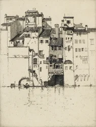 Na Arno, XX wiek (akwaforta)