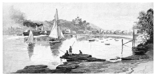 Męska plaża, Sydney, Nowa Południowa Walia, Australia, 1886.