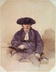 John Adams, alias John Wilkinson, emerytowany marynarz z Greenwich na statku "Agamemnon" (akwarela)