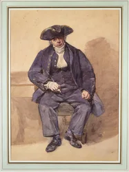 Portret Johna Adamsa, alias Johna Wilkinsona, bosmana, w wieku 78 lat (akwarela)