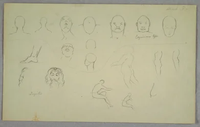 Rysunek, badania anatomiczne, 1865-70