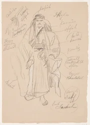 Rysunek, Arabian Man, prawdopodobnie luty 1868 r.