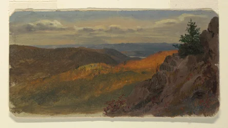 Rysunek, Jesienny krajobraz w Nowej Anglii, 1865 r.
