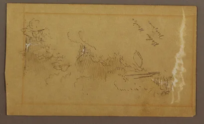 Rysunek, Poniżej mostu, rzeka Niagara, Nowy Jork, prawdopodobnie 1858 r.