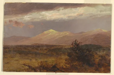 Rysunek, Catskills o zachodzie słońca, 1882 r.