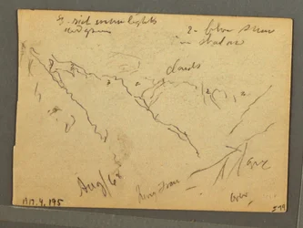 Rysunek, Jungfrau w chmurach, Interlaken, Szwajcaria, sierpień 1868 r.