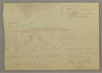 Rysunek, Studium chmury, 28 lipca 1871 r.