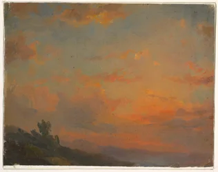 Rysunek, Studium chmury, zachód słońca, 1850-60
