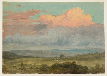 Rysunek, Chmury, dolina Hudson, Nowy Jork, lipiec 1866 r.