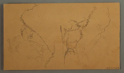 Rysunek, Chmury nad szczytami górskimi, prawdopodobnie 1868 r.