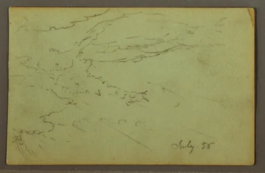 Rysunek, pochmurne niebo, lipiec 1856 r.