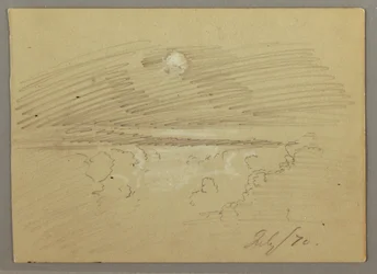 Rysunek, pochmurne niebo, lipiec 1870 r.
