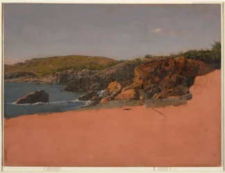 Rysunek, Wybrzeże na wyspie Mount Desert (piaszczysta plaża), ok. 1850 r.