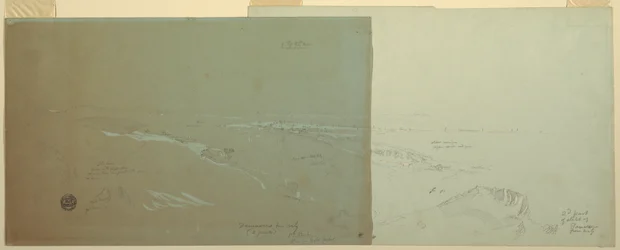 Rysunek, Damaszek, Syria, widok z północnego zachodu, część 2, kwiecień lub maj 1868 r.