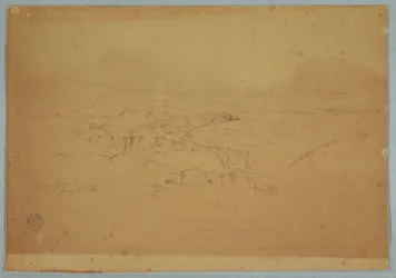 Rysowanie, Rysowanie.  Szkice.  Krajobraz, "Near Tacunga", Ekwador, 17 czerwca 1857 r.