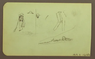 Rysunek, fabryka; Verso: Rysunki, 1883 r.