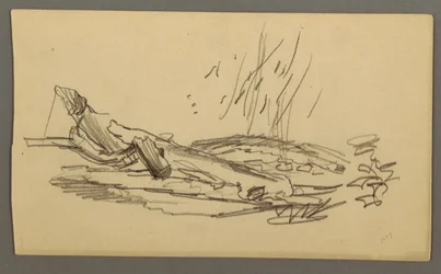 Rysunek, Powalone drzewo, prawdopodobnie 1877 r.