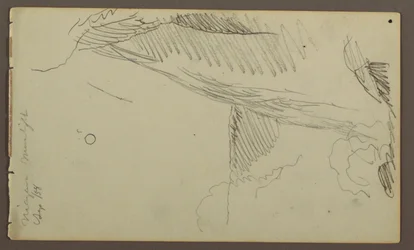 Rysunek, wodospad w świetle księżyca, 1858 r.