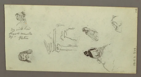 Rysunek, studium postaci, grzbiet, prawdopodobnie 1868 r.