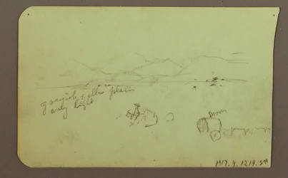 Rysunek, Postacie, Verso: Postać, Pejzaż, 1883