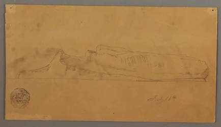 Rysunek, pływająca góra lodowa, 16 lipca 1859 r.