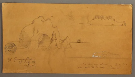 Rysunek Pływające góry lodowe, prawdopodobnie 1859 r.