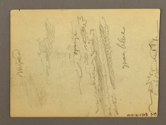 Rysunek, Fragment kolumnady, fontanna, prawdopodobnie 1868-69