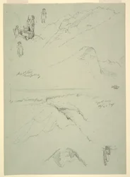 Rysunek z "okolic Golling", Austria, 5 sierpnia 1868 r.