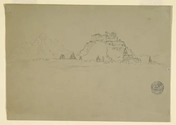 Rysunek, Hehensalzburg, Austria (verso), 1868 r.